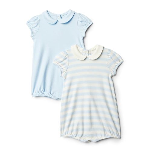 Amazon Essentials baby girls Short Sleeve Peter Pan Collar Romper