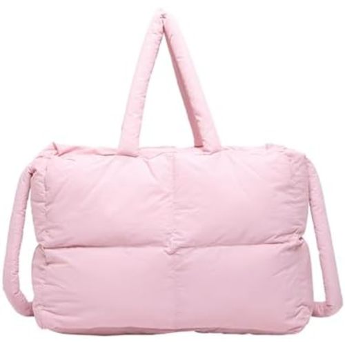 Puffer Tote Bag, Large Quilted Crossbody Bags for Women Puffy Purse Shoulder Handbags