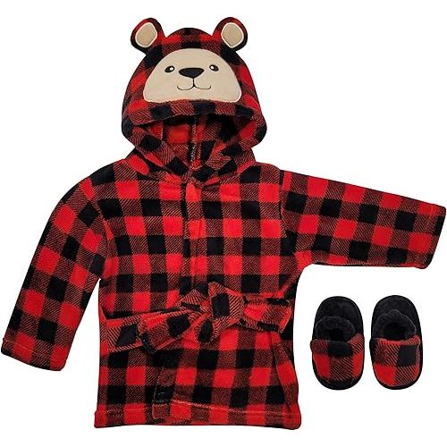 Rising Star Baby Toddler Robe Or Kids Robe for Girls and Boys - Kids & Baby Bath Robe Spa Set with Washcloth or Slippers