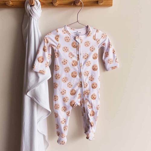 Cookie Crumble Zipper Footie