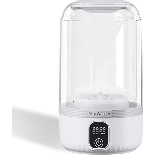 Portable Washing Machine,Wireless Mini Washer Deeply Cleans Small Laundry Items, Socks, Underwear, Baby Clothes,Small Washer Is Suitable for Solo Living, Apartments, Hotels, Travel, And Camping White