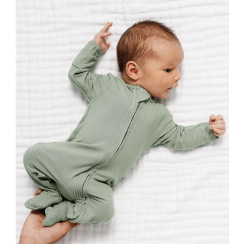 Ellis Ribbed Zipper Footies