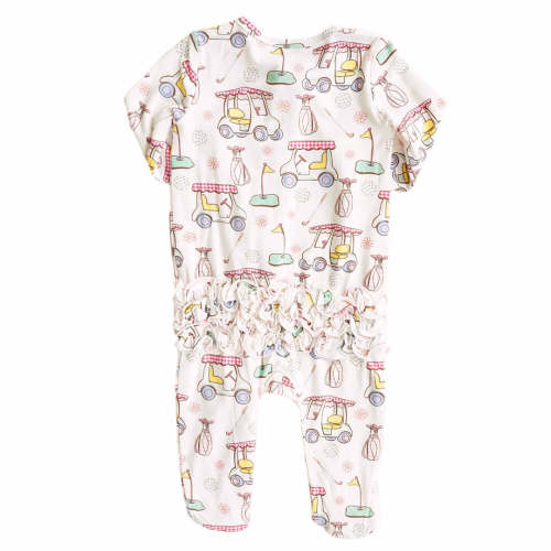 Country Club Cuties Ruffle Zipper Footie | Pink