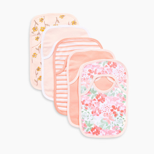Burt's Bees Baby Organic Lap Shoulder Bib (4 Pack) - Tossed Succulent