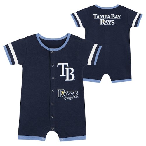 Newborn Tampa Bay Rays Navy Double Hit Coveralls