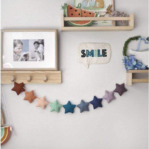 Felt Star Garland | Star Garland | Nursery Decor | Kids Room Decor | Natural Colors