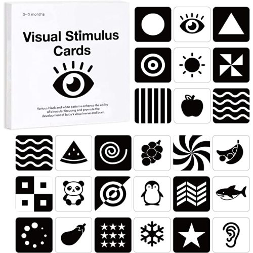Newborn Baby Essentials, Black and White Baby Cards Toys