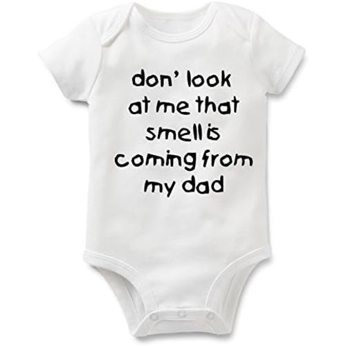 Rocksir Funny Slogan Super Soft Cotton Comfy Baby Short Sleeve Bodysuit