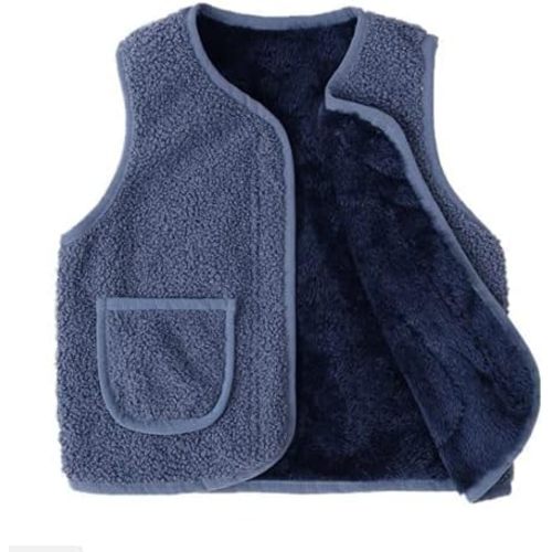 Baby Boys Girls Winter Vest Fleece Zip up Cute Soft Waistcoat Jackets