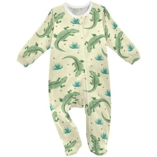 Dussdil Baby One-Piece Footies Newborn Rompers Pajamas Cotton Footed Pjs for Sleep Play Boys Girls