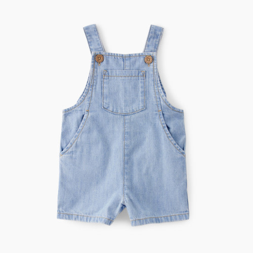 Carter's Little Planet Organic Cotton Chambray Shortall - Blue, 3-6 M