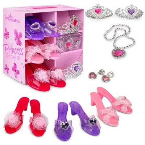 Dress Up America Dress Up Shoes For Girls - Princess Jewelry, Shoes, And Tiara Set