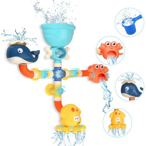 INvench Bath Toys for Toddlers 2-4 Year, Bathtub Toys for Kids, Sprink Pipes for Water Toys