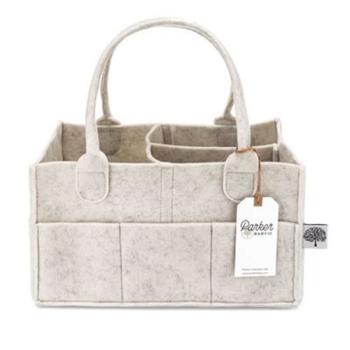 Parker Baby Co. Felt Diaper Caddy Large - White