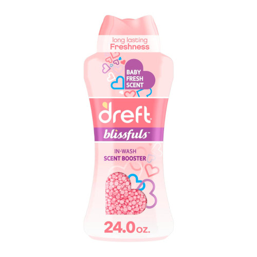 Dreft Blissfuls In-Wash Scent Booster Beads- Baby Fresh Scent, 24 oz