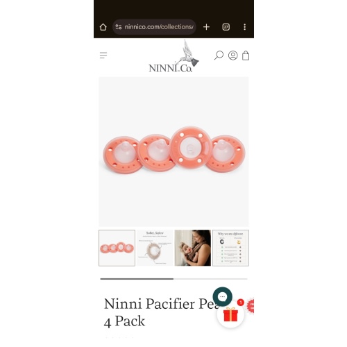 Ninni Pacifier- Peach 4 Pack Breastlike Pacifier – Ninni Co