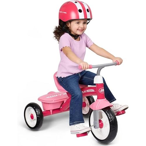 Radio Flyer Pink Rider Trike, for Ages 2.5-5, Toddler Tricycle