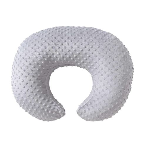 Nursing Pillow Cover Breastfeeding Pillow Cases Plush Dot Slipcover (Gray)