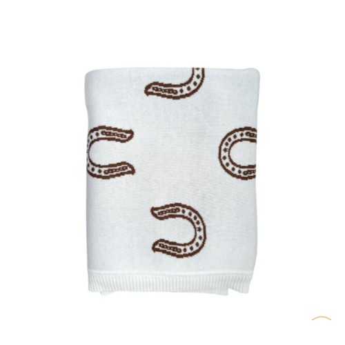 Knit Blanket | Western Horse Shoe