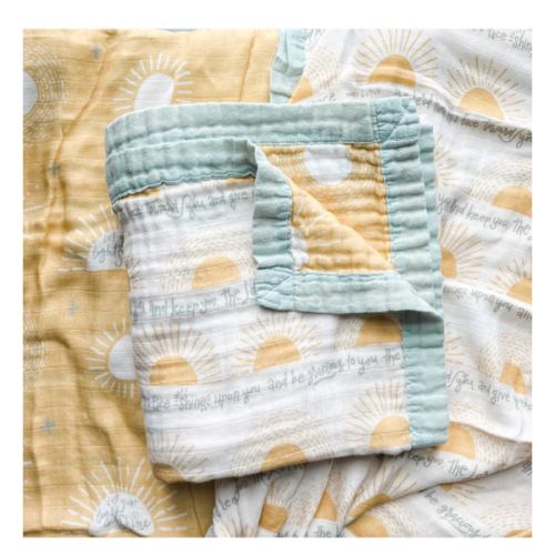 The Blessing Luxury Double Sided Muslin Catholic Blanket – The Little Rose Shop