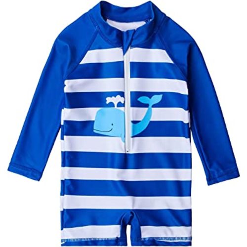 uideazone Baby Toddler Boys Girls Zipper Rash Guard Swimsuit UPF 50+ One Piece Beach Swimwear Bathing Suits 3-36 Months
