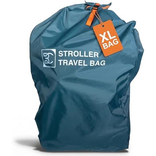 Extra Large Double Stroller Wagon Gate Check Bag for Airplane Travel [50" x 26" x 18"] 420D Waterproof Nylon | Fits Wonderfold W4, BOB Joggers, Veer, Jeep Wagon, Radio Flyer | NOT for Single Strollers