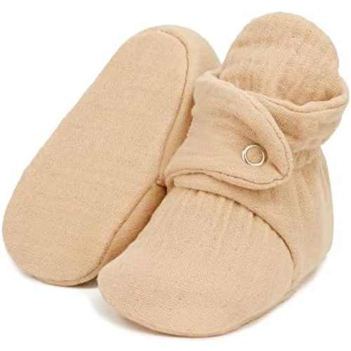 Ella Bonna Baby Booties Organic Cotton Muslin Newborn Baby Slippers Baby Boy Booties, Infant Girl Booties, 6-12 months, 0-6 Months, 12-18 Months, 0-3 Months, 18-24 Months, Toddler Shoes