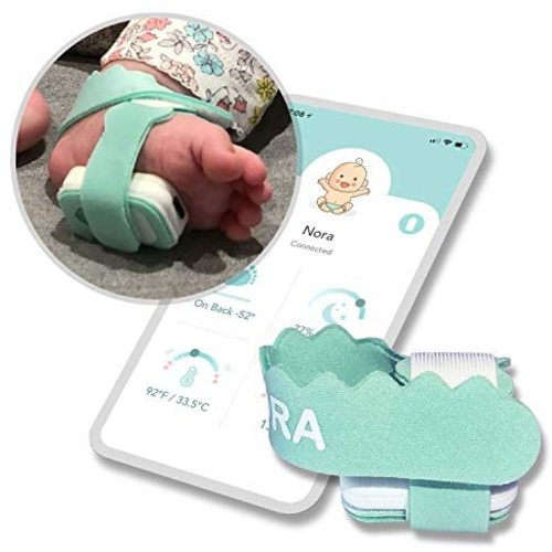 NORA Smart Sock Baby Monitor (New 2024 Standard). Birth to 3 Years. Heart Rate Alert, Sleep Position Alert, Temperature, Sleep Tracking, 30ft Bluetooth, iOS & Android.
