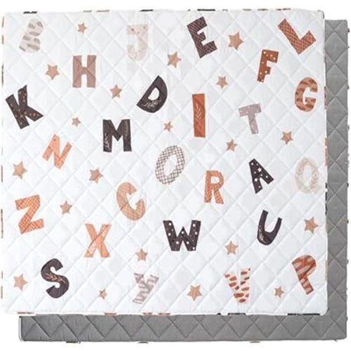 Bunnikins & Clover Baby Play Mat for Floor, 50" x 50" Thicken Soft Baby Play Mat, Foldable and Non Slip One-Piece Crawling Mat, Machine Washable Foam Play Mat for Baby, Toddlers Infants, Tummy Time