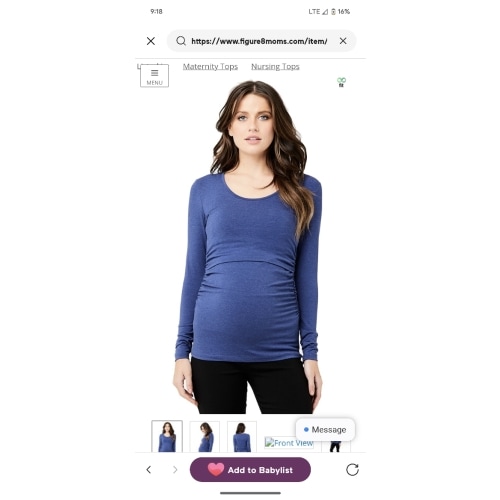 Ripe Organic Cotton Nursing Top (Denim Marle)