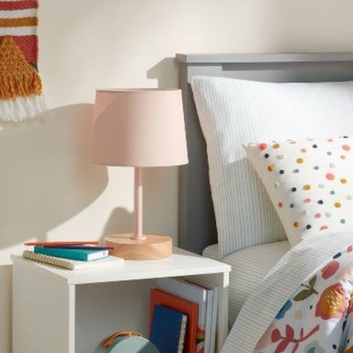 Kids' Table Lamp Pink/Wood - Pillowfort™