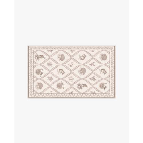 Squirrel & Hedgehog Fawn Rug by Sanderson | Ruggable