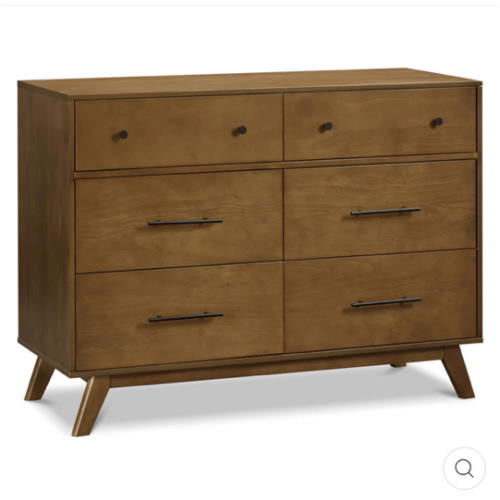 (Color - Walnut) Otto 6-Drawer Dresser - Walnut