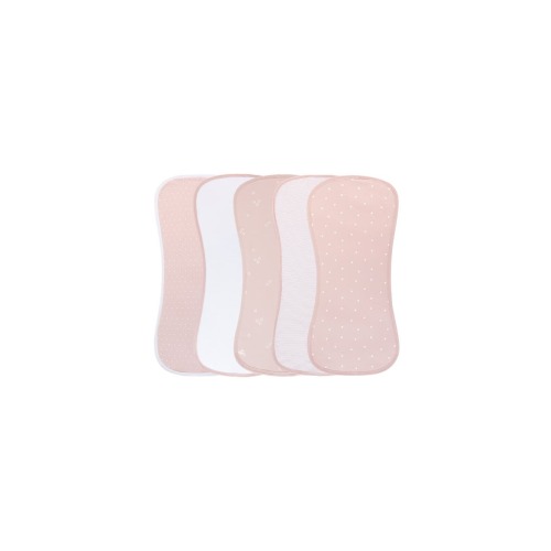 Baby Burp Cloths Reversible 5 Piece Set