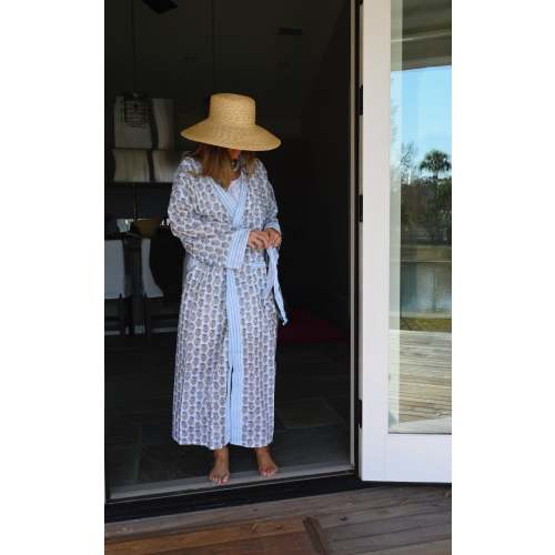 Bathrobe in Blue Cornflower - Long