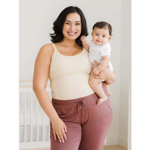 Sublime® Bamboo Hands-Free Pumping & Nursing Camisole | Oatmeal Heather - Kindred Bravely