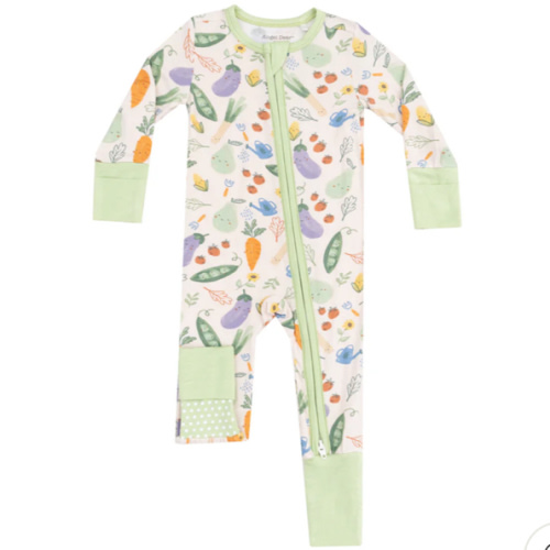 2 Way Zipper Romper - Veggie Patch