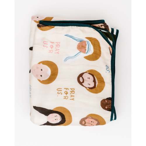 Deluxe Muslin Baby Blanket Quilt - Saints