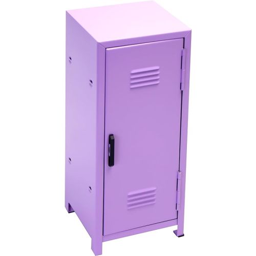 Mini Locker, Metal Small Locker for Desktop, Girls Lockbox Desktop Storage Organizer, Money Safe and Cash Lock Box for Girls Safe (Purple)