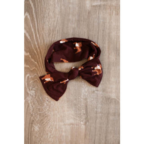 Bow Headband | Super Soft Viscose Bamboo | Maroon Bulldog Print | Free Shipping >$50 – Southern Slumber