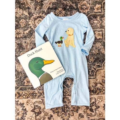 Baby Blue Mallard & Pup Romper