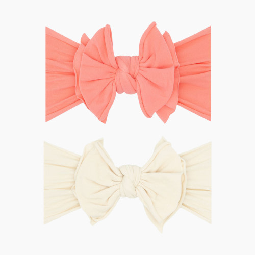 Baby Bling FAB-BOW-LOUS Set (2 pack) - Coral And Ivory