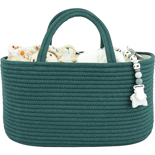 Large Baby Diaper Caddy Organizer - Dark Green