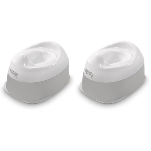 Ingenuity : ity by Ingenuity Ready Set Go Potty, Removable Bowl, Non-Skid Bottom, Wide Stable Base, Age 18 Months & Up, White & Grey (Pack of 2)