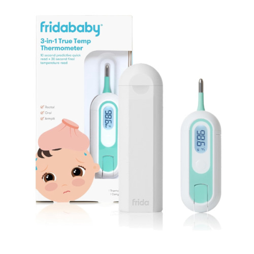Frida Baby 3-in-1 Rectal, Underarm & Oral Thermometer for Kids, Digital Baby Thermometer for Infants, Toddlers, & Kids, FSA/HSA Eligible