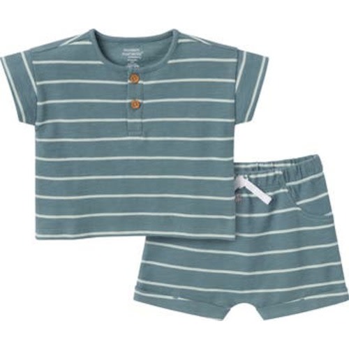 Henley Shirt and Shorts Set, 0-3M