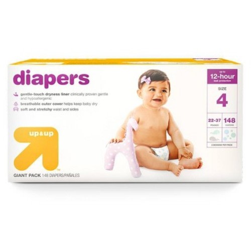 Diapers Giant Pack Size 4 - 148ct - up & up™