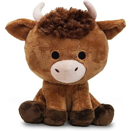 Avocatt Highland Cow Plushie Toy - 10 Inches Stuffed Animal Plush - Plushy and Squishy Animal with Soft Fabric and Stuffing - Cute Toy Gift for Boys and Girls
