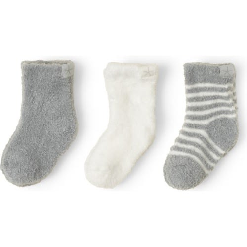 Baby CozyChic® Lite Assorted 3-Pack Socks, Moonbeam/ Pearl