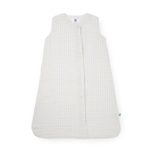Cotton Muslin Sleep Bag - Tan Gingham